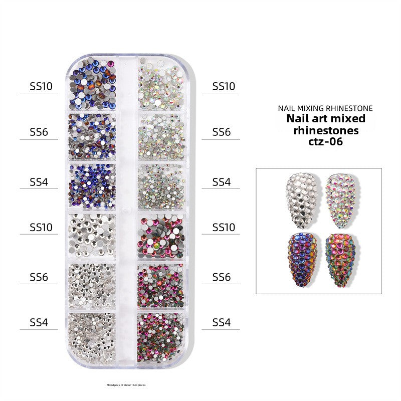 Nail Art Rhinestone Kits Flatback Colorful Rhinestones Crystals AB