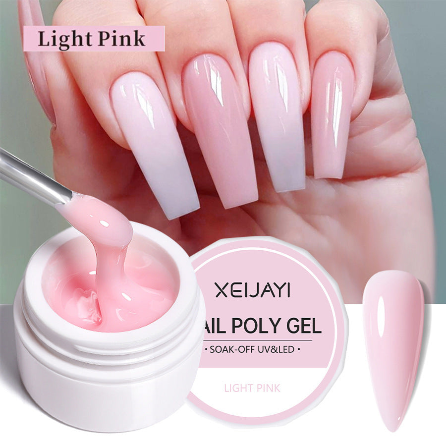 XEIJAYI 18 Colors Crystal Nail Poly Gel UV Phototherapy Glue 8g
