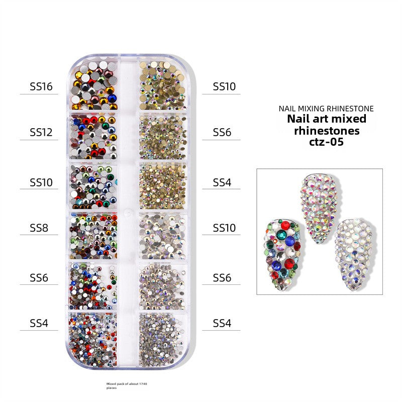 Nail Art Rhinestone Kits Flatback Colorful Rhinestones Crystals AB