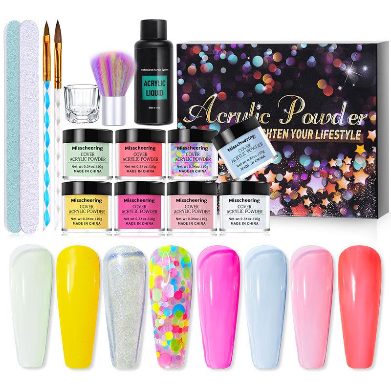 Misscheering Acrylic Powder Kit 8 Colors*10g/pcs