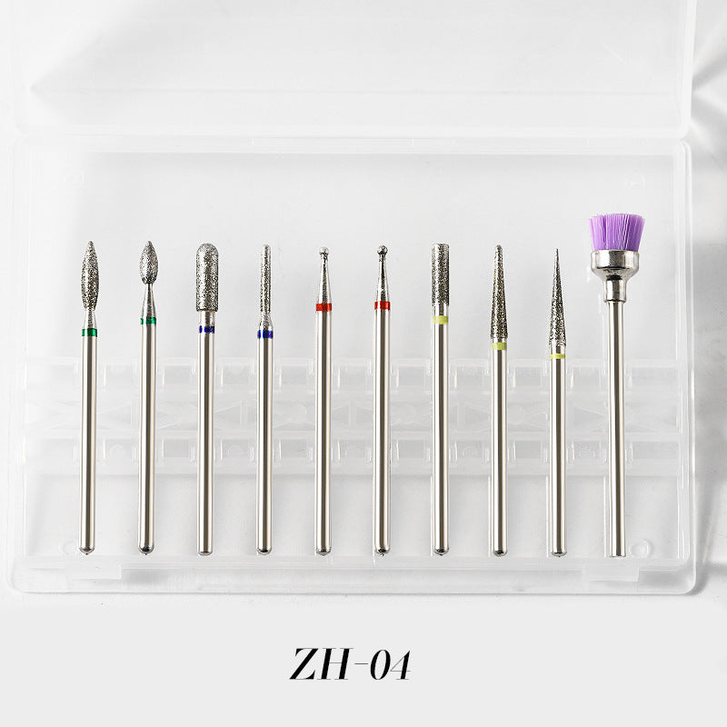 Nail Drill Bits Complete Set 10pcs