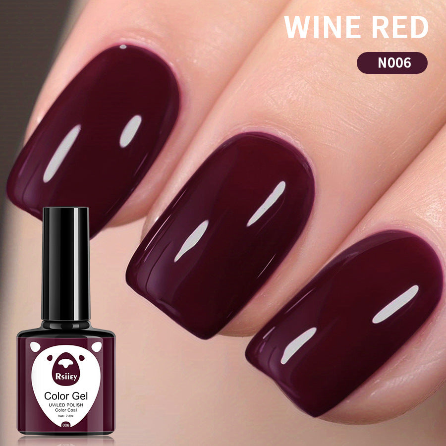 Wine Red Color Nail Gel Polish Soak Off UV Gel Polish Salon Gel Manicure Diy At Home Nail Art 7.3ml/pcs