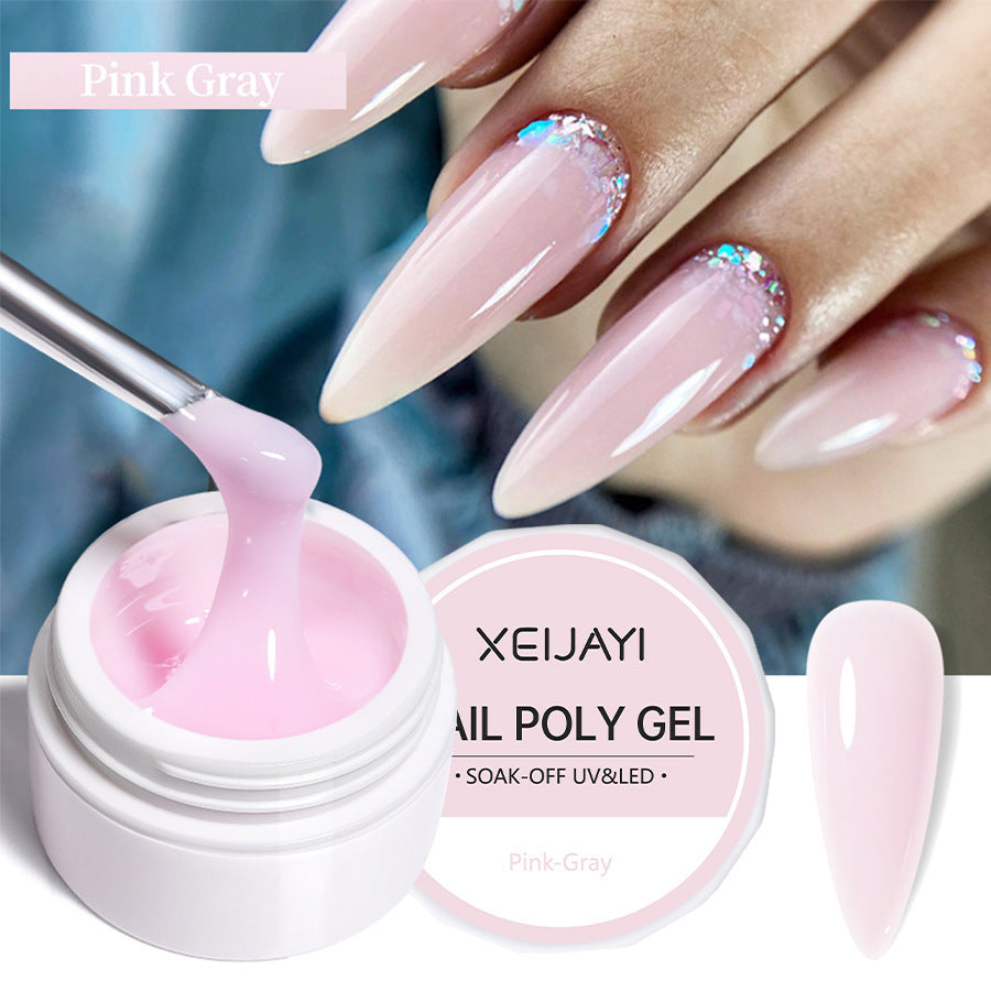 XEIJAYI 18 Colors Crystal Nail Poly Gel UV Phototherapy Glue 8g