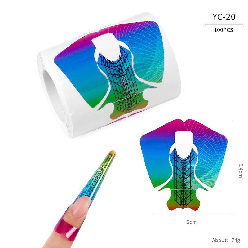 Nail art extension professional paper nail form100pcs
