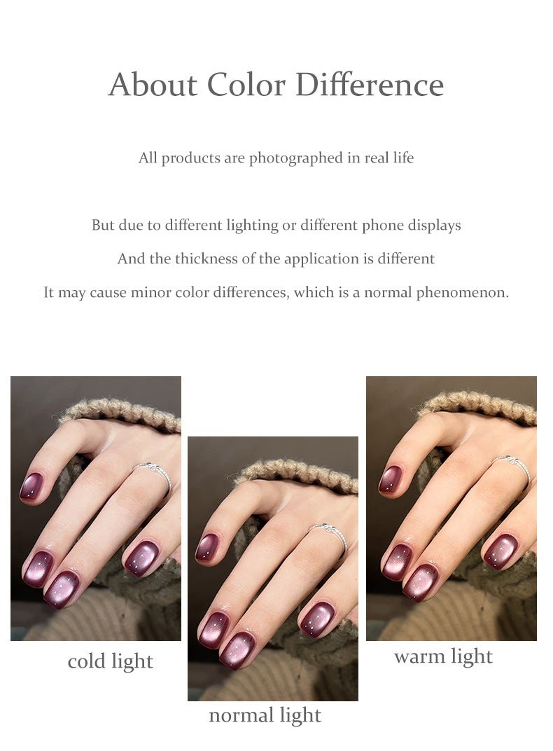 Luxury Coffee Cat Eye Gel Nail Polish