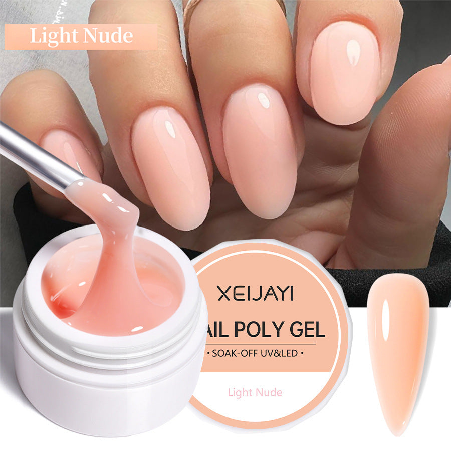 XEIJAYI 18 Colors Crystal Nail Poly Gel UV Phototherapy Glue 8g