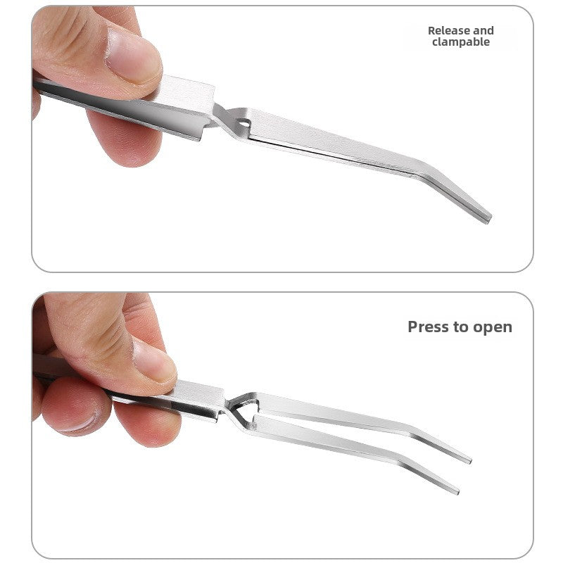 7 Style Craft Tweezers Cross Locking Craft Stainless Steel Soft Grip