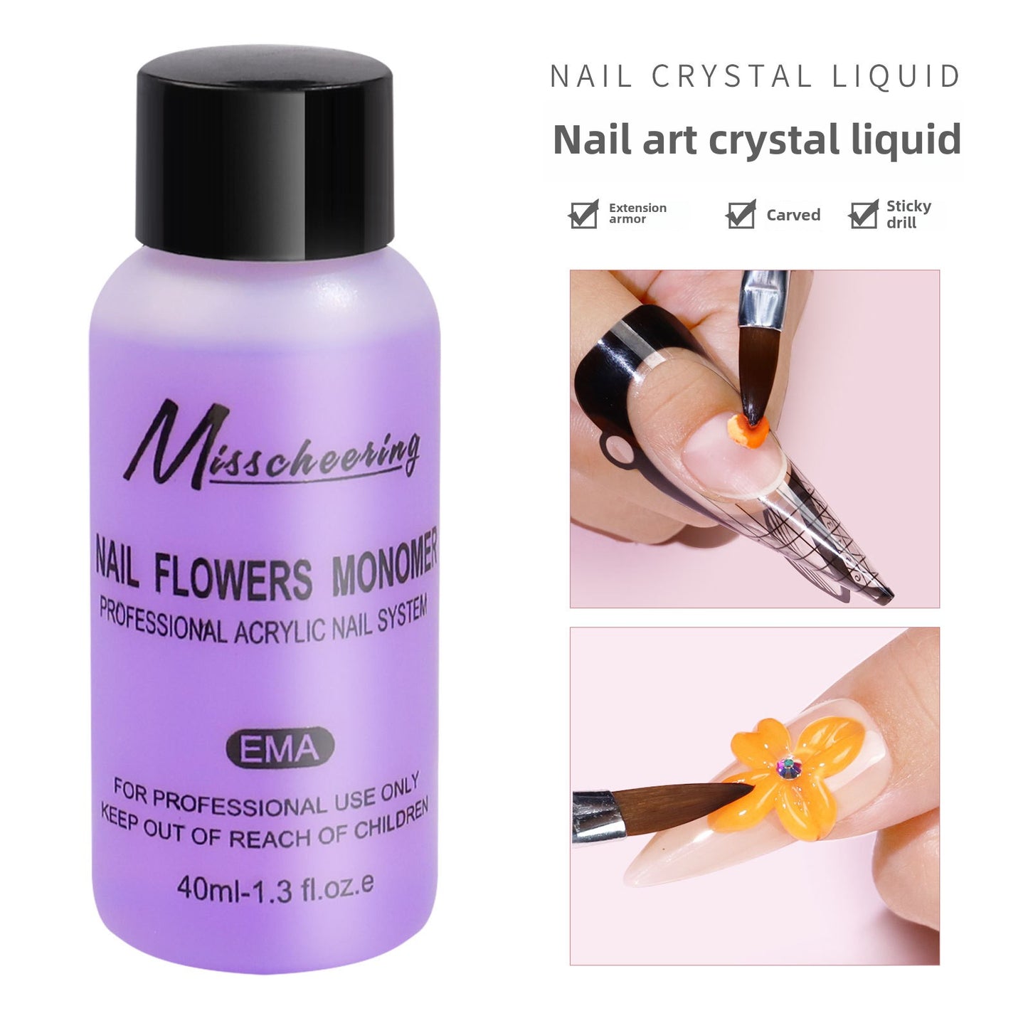 MISSCHEERING Acrylic Nail Liquid 40ml/pcs