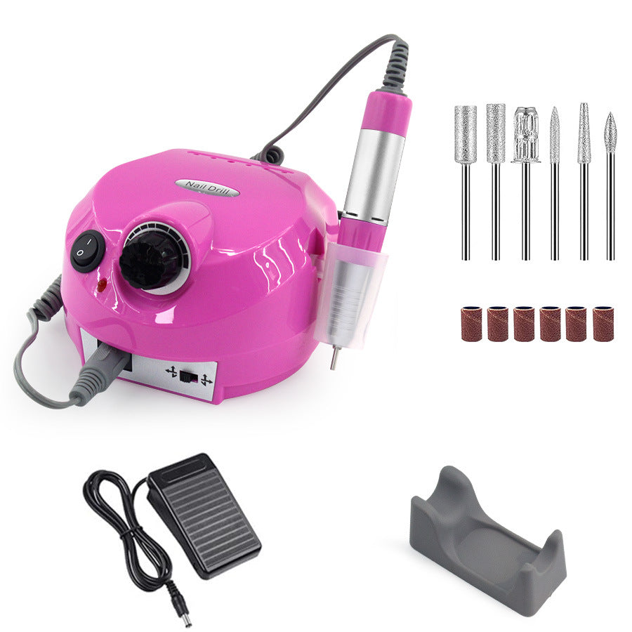 30W Professional Electric Nail File Efile Set with 6 Nail Drill Bits & Bands