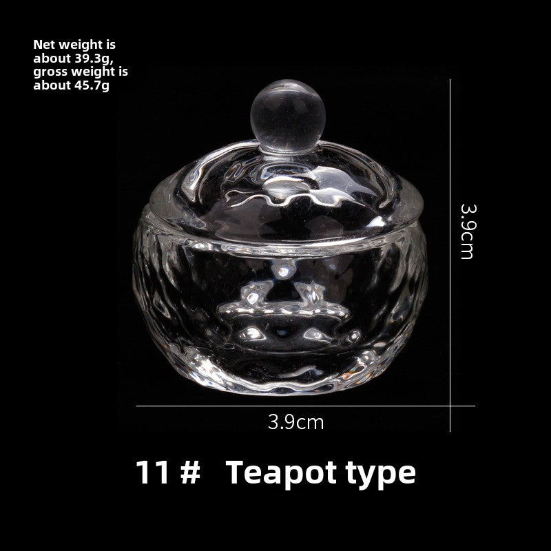 Multi-shaped Nail Art Acrylic Liquid Power Dappen Dish with Lid