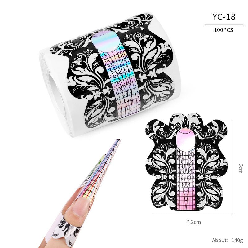 Nail art extension professional paper nail form100pcs