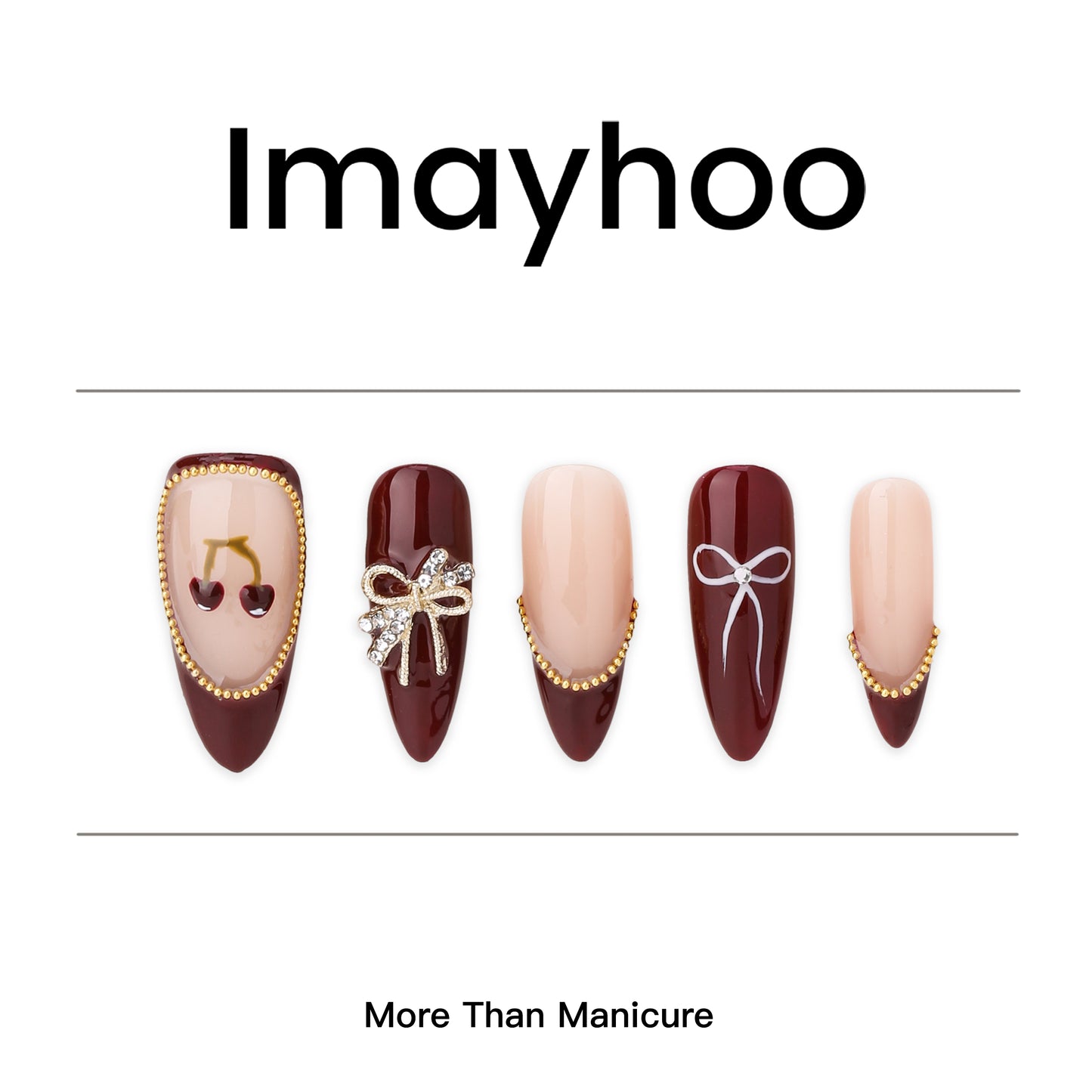 Oval-French Nail-3D (10pcs) GNGXX003