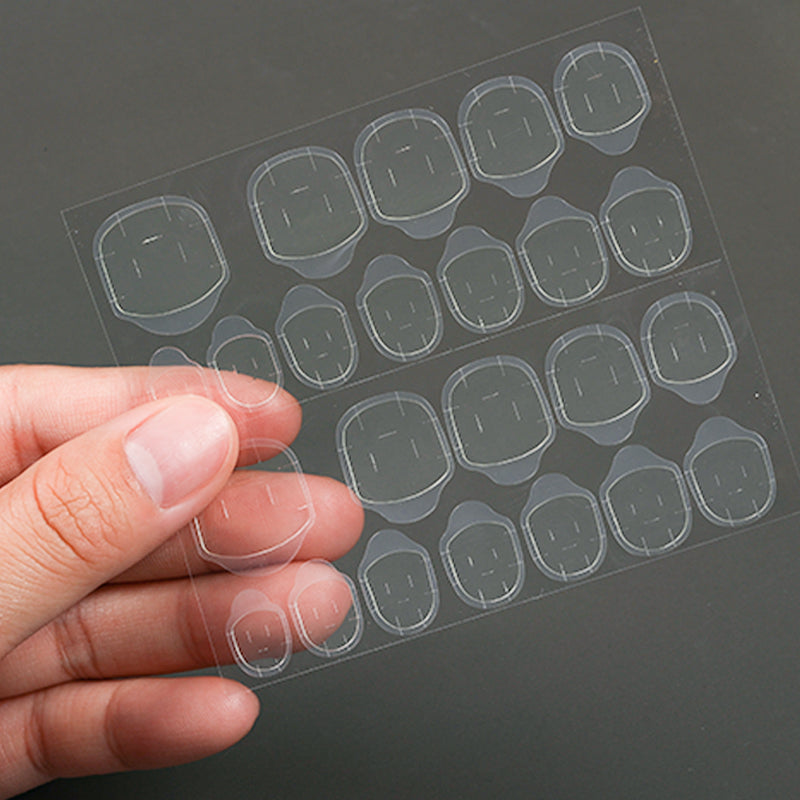 Transparent Pink Jelly Double-side Tape Label Sticker Waterproof Diy Glue Tape Nail Adhesive Tabs Gel Press On Nails