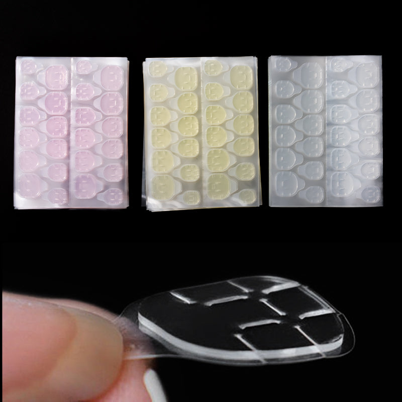 Transparent Pink Jelly Double-side Tape Label Sticker Waterproof Diy Glue Tape Nail Adhesive Tabs Gel Press On Nails