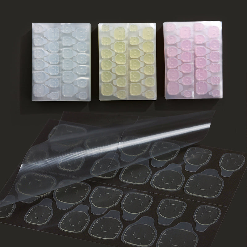 Transparent Pink Jelly Double-side Tape Label Sticker Waterproof Diy Glue Tape Nail Adhesive Tabs Gel Press On Nails