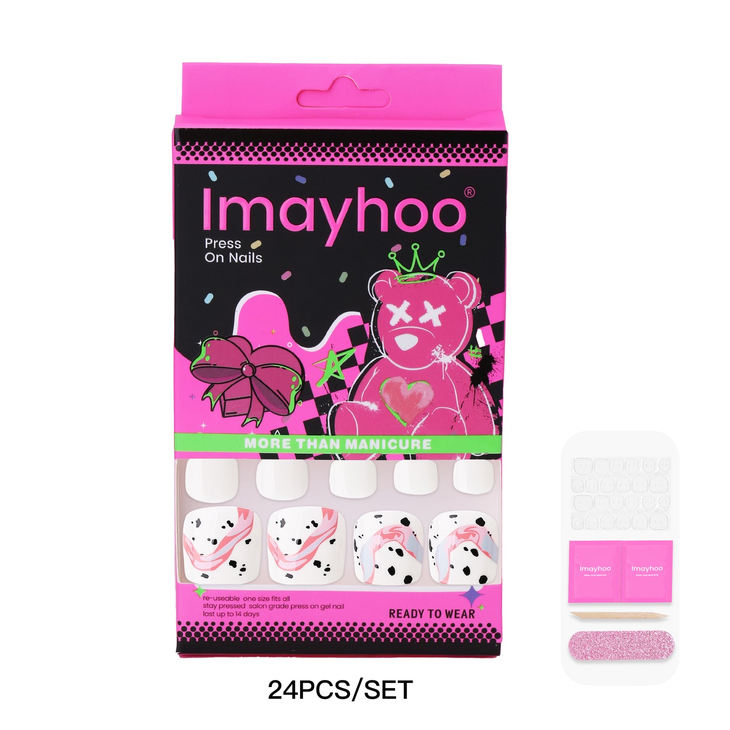 Toe nail-White (24pcs) IMHT0011