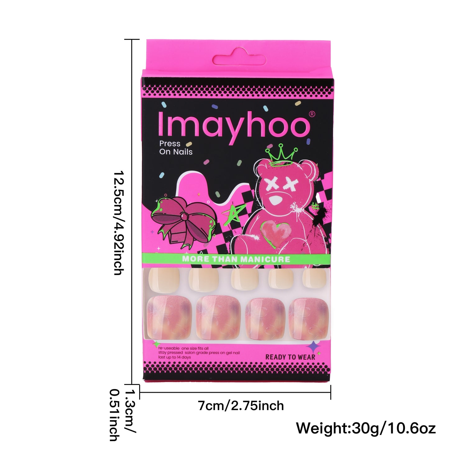 Toe nail-Polychrome (24pcs) IMHT0015