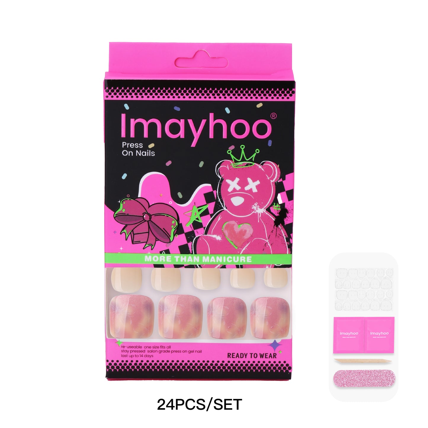 Toe nail-Polychrome (24pcs) IMHT0015