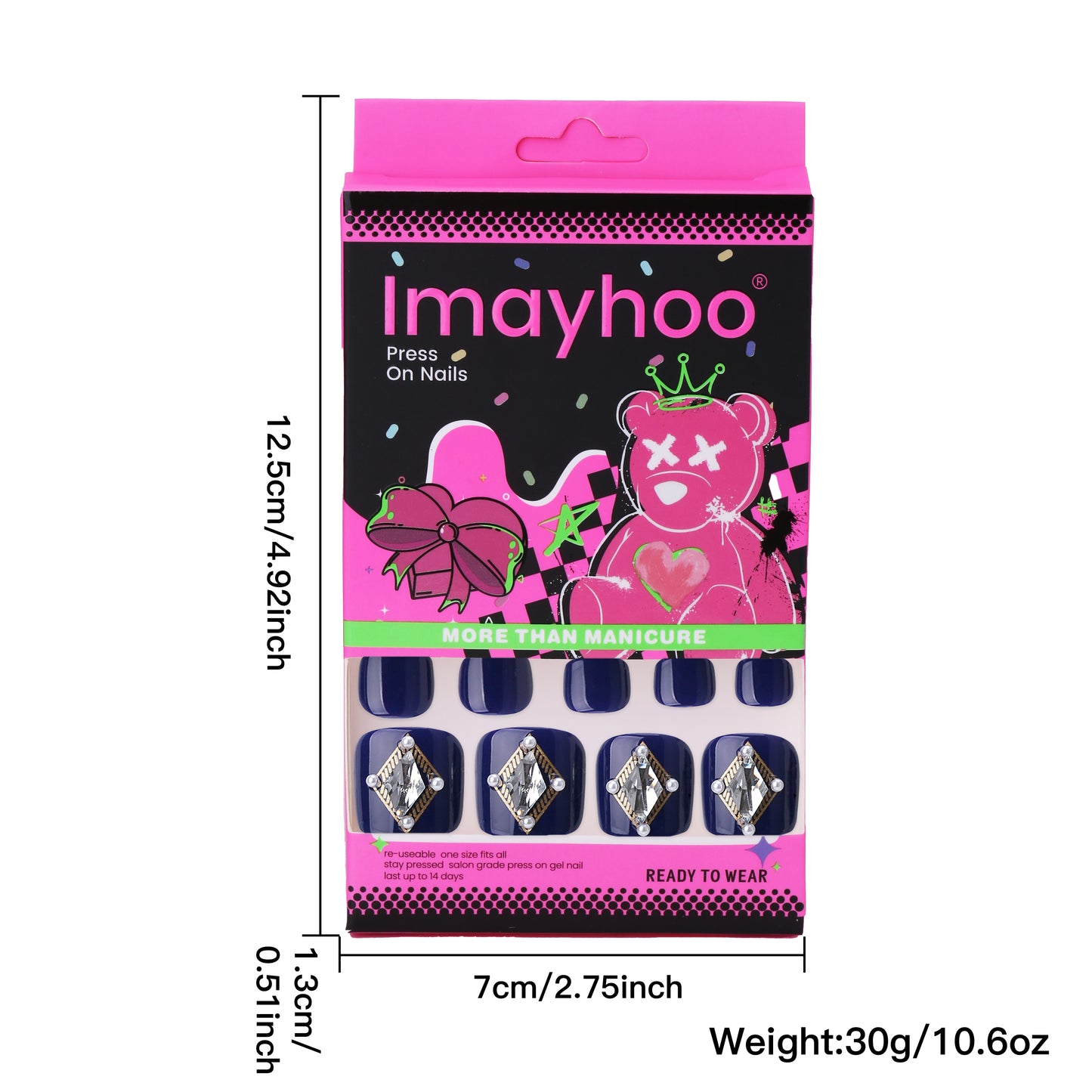 Toe nail-Blue (24pcs) IMHT0020