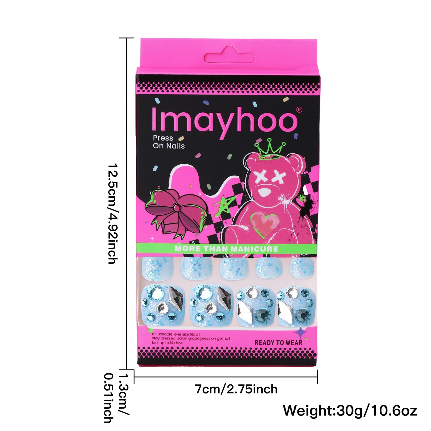 Toe nail-Blue (24pcs) IMHT0021