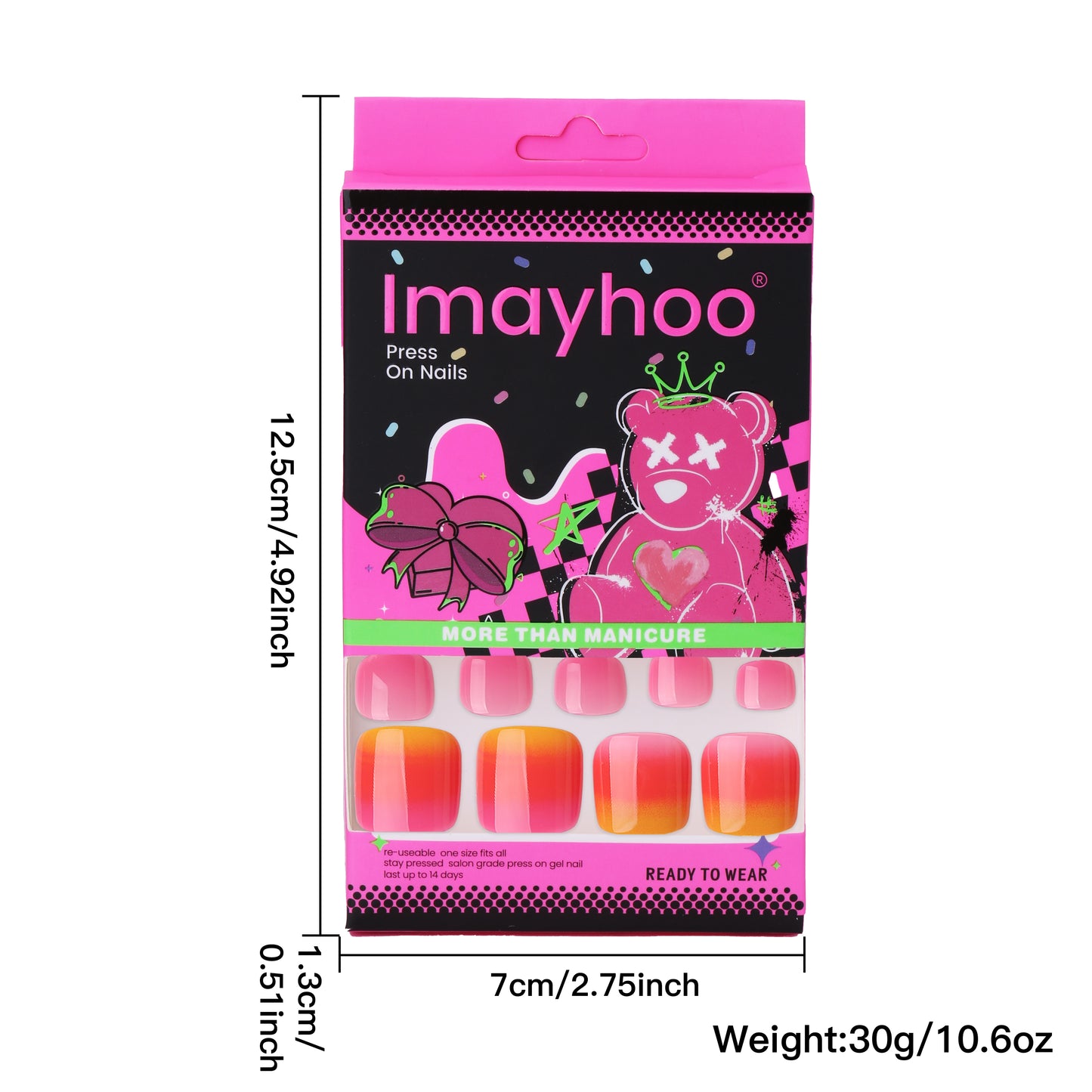 Toe nail-Ombre (24pcs) IMHT0026