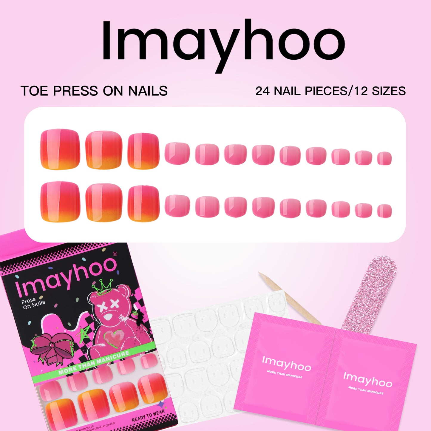 Toe nail-Ombre (24pcs) IMHT0026