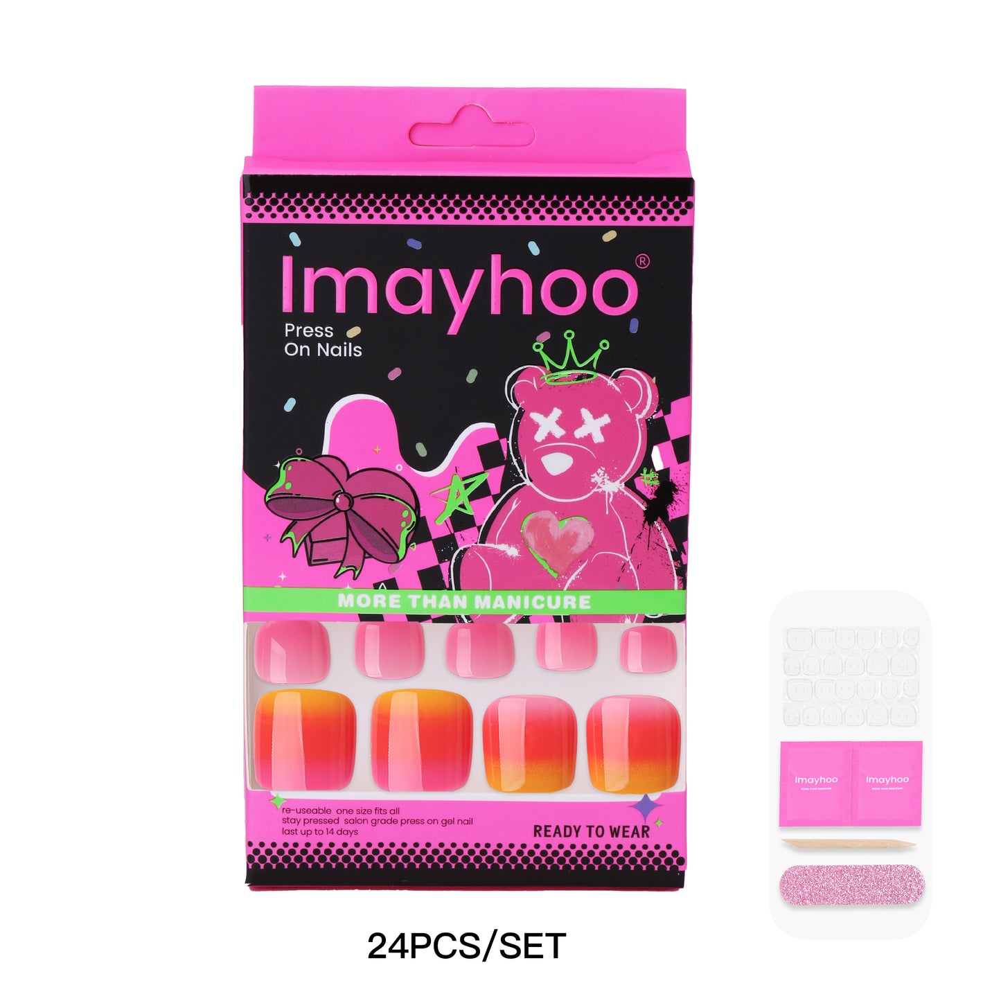 Toe nail-Ombre (24pcs) IMHT0026