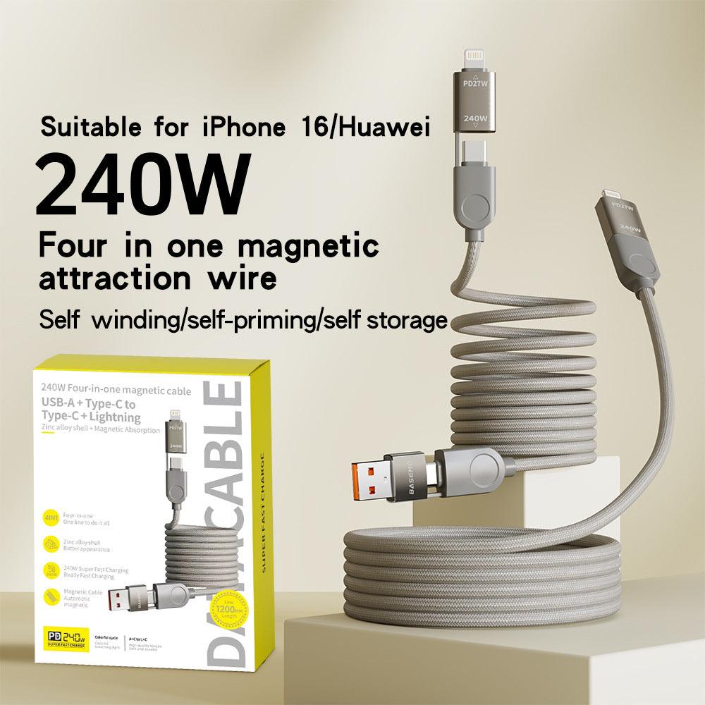 USB TYPE-C 4 IN 1 CABLE 1.2M 240W