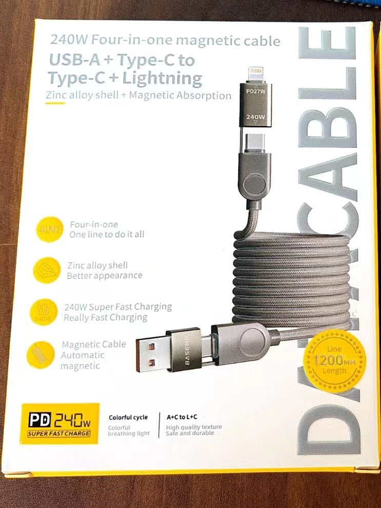 USB TYPE-C 4 IN 1 CABLE 1.2M 240W