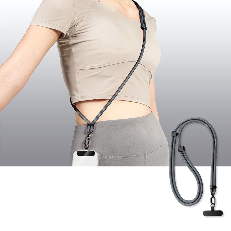 ADJUSTABLE PHONE LANYARD WITH STAINLESS STEEL PATCH