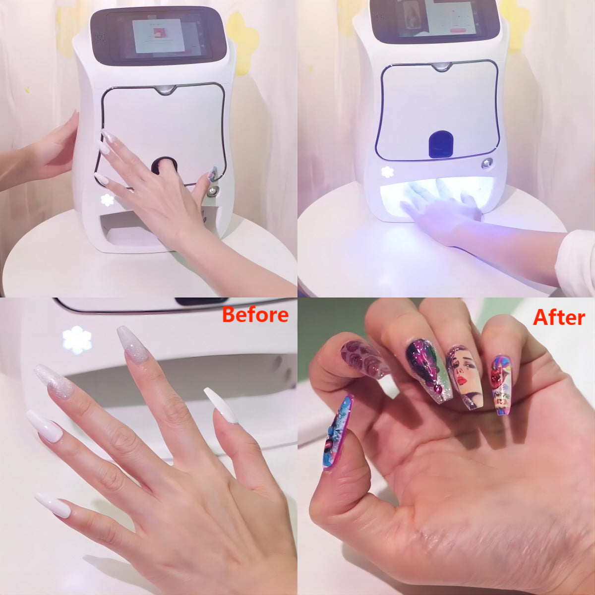 Digital Mobile Nail Printer 3D Nail Painting Machine