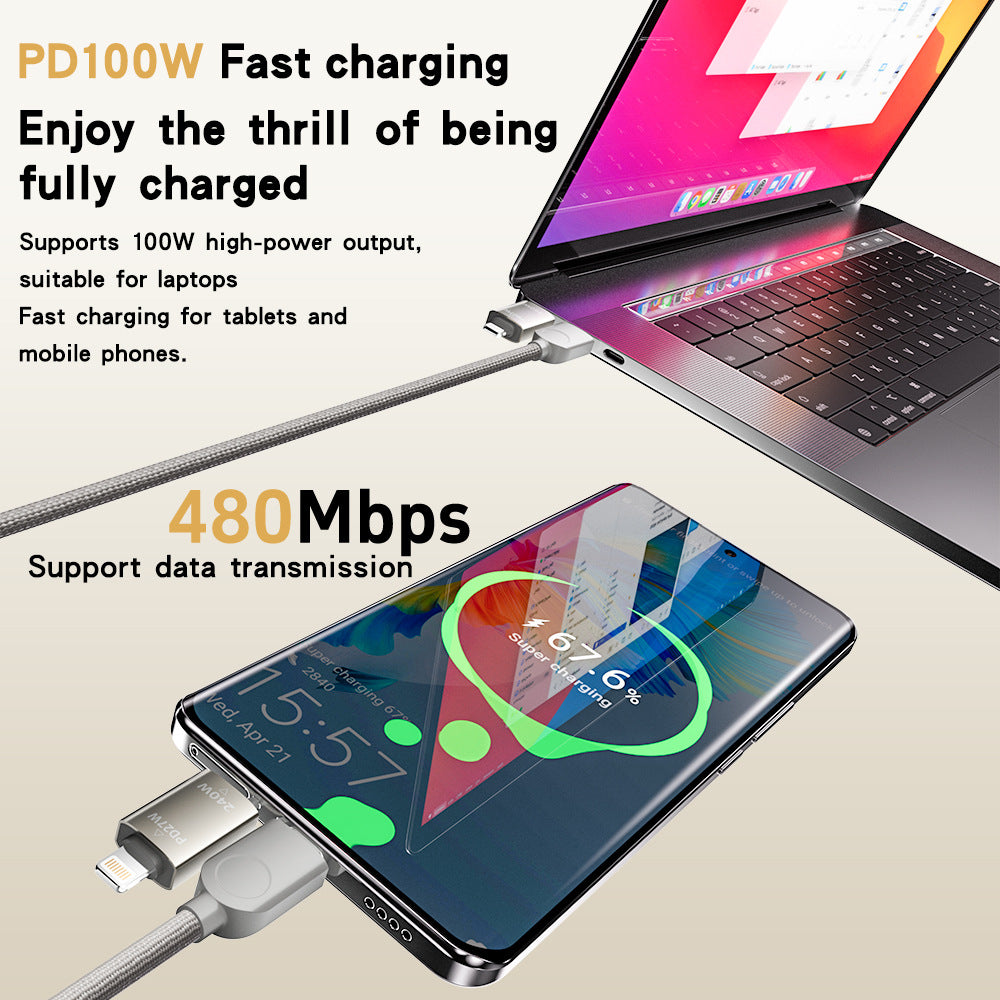 USB TYPE-C 4 IN 1 CABLE 1.2M 240W