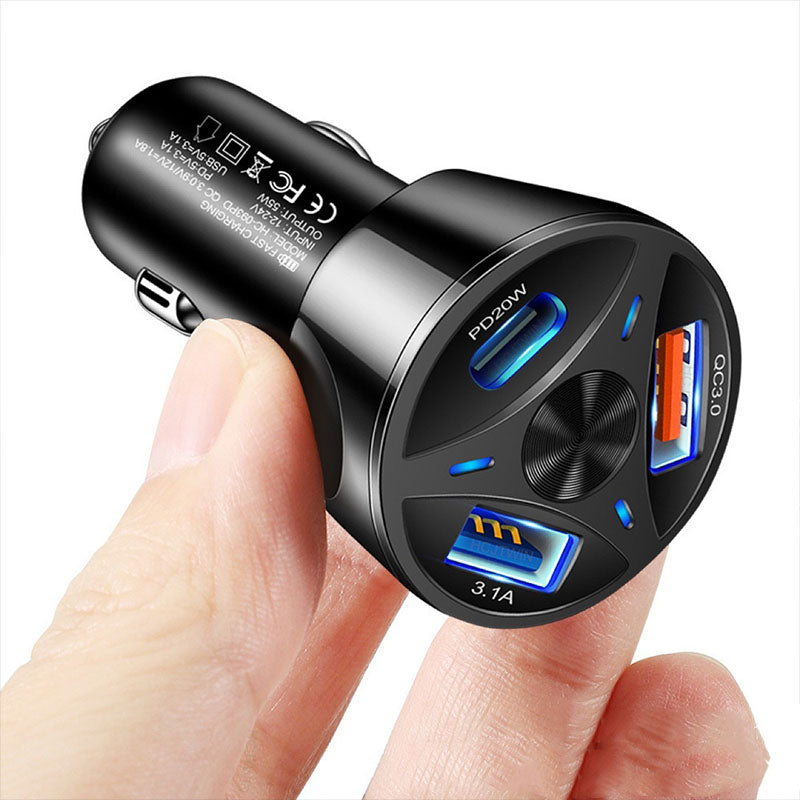 CAR CHARGER 3.1A USB*2+PD20W 3PORT