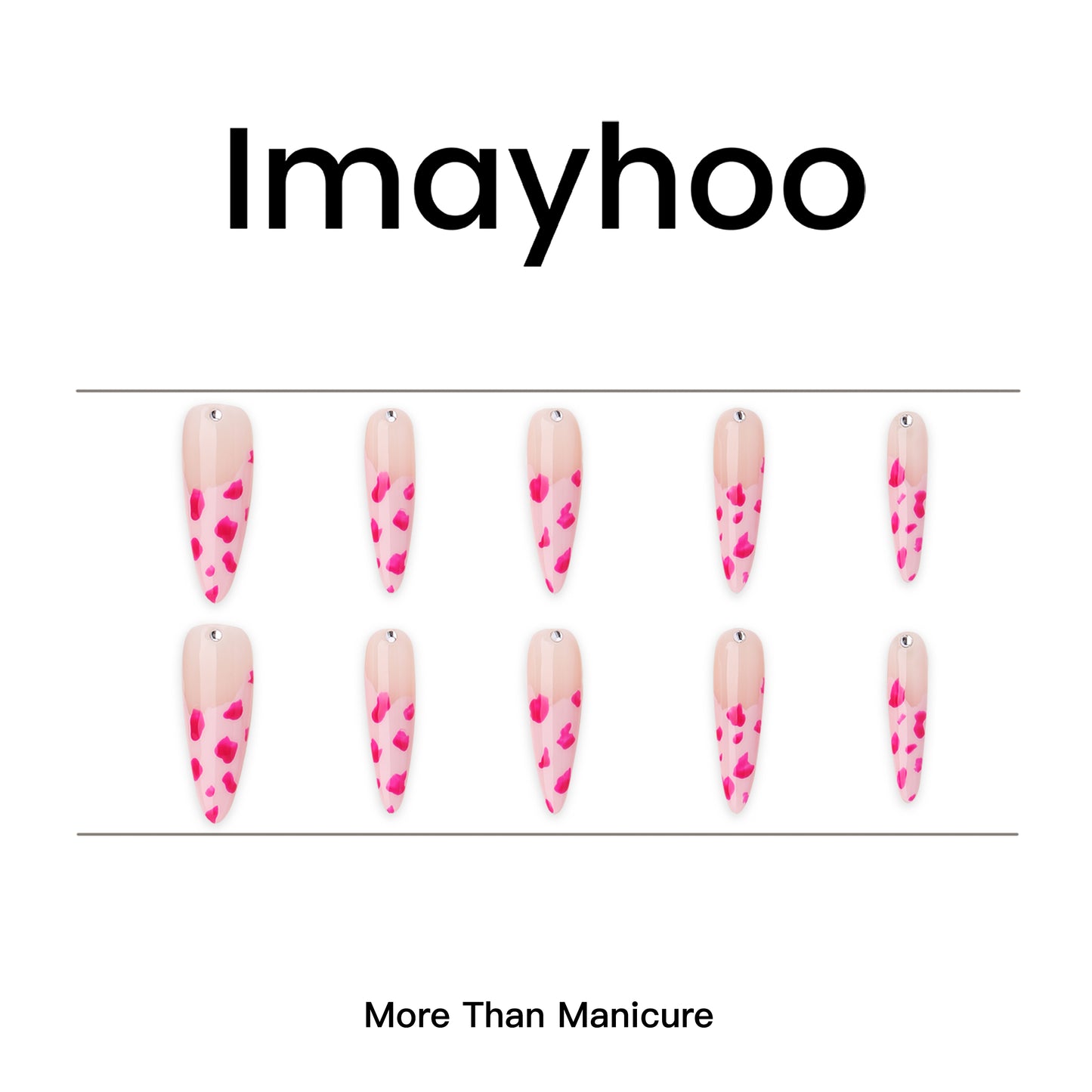 Stiletto-Long Nail-French Nail-Stripe (10pcs) OM30XX020