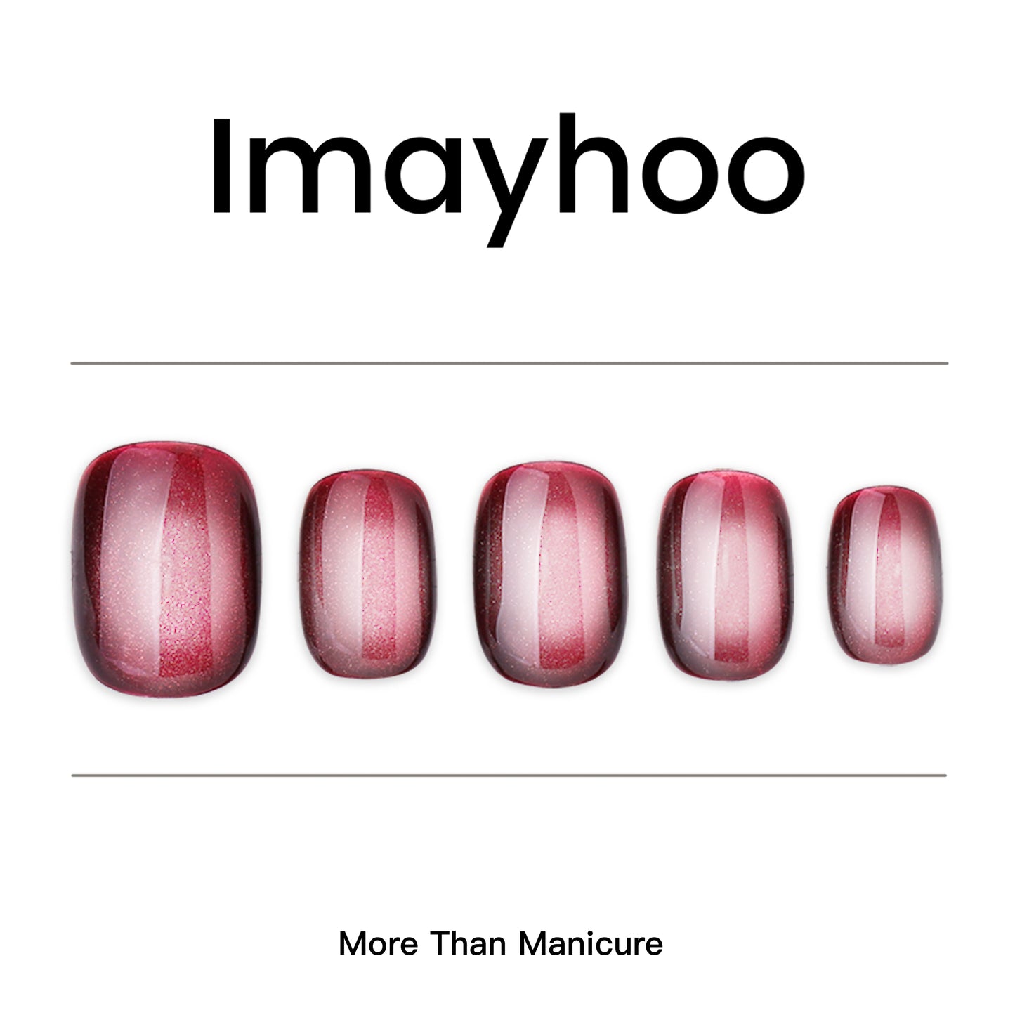 Squoval-Short Nail-Cat's Eye (10pcs) OMDXX080