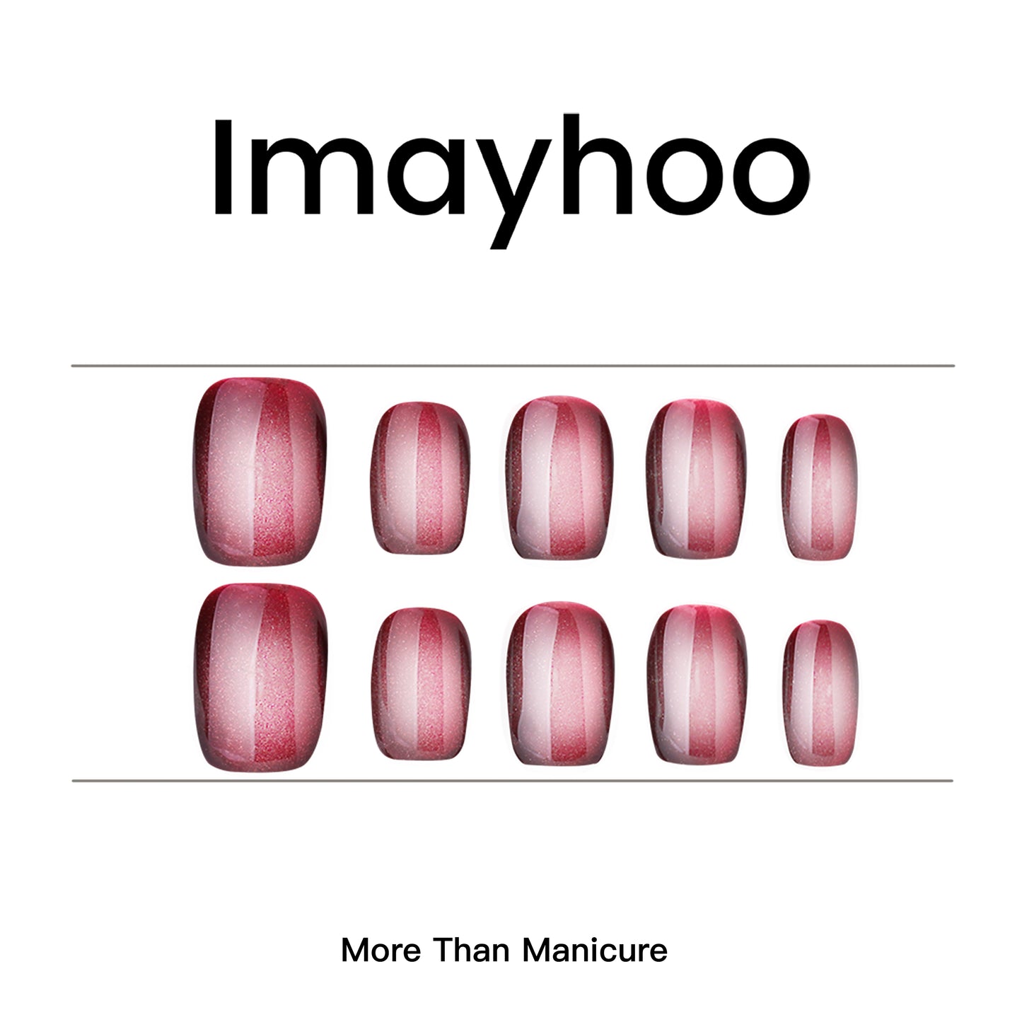 Squoval-Short Nail-Cat's Eye (10pcs) OMDXX080
