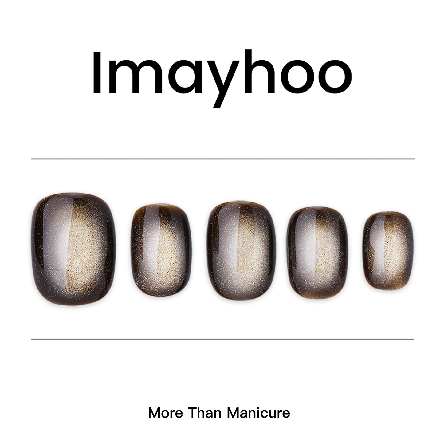 Squoval-Short Nail-Cat's Eye (10pcs) OMDXX081