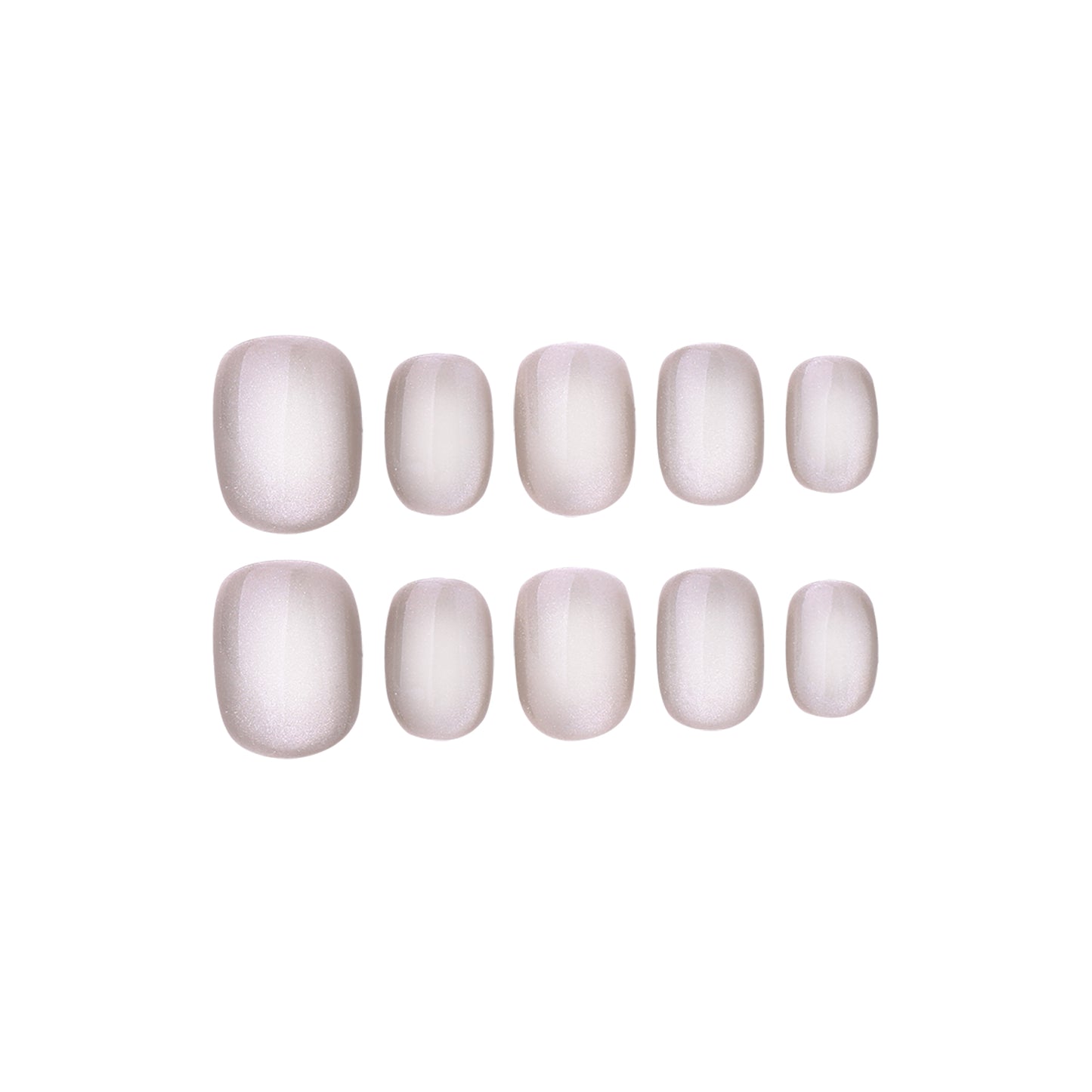 Squoval-Short Nail-Cat's Eye (10pcs) OMDXX083