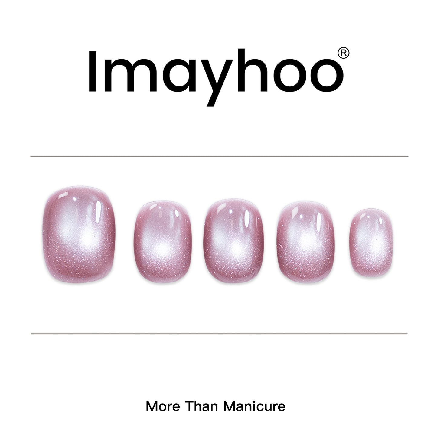 Squoval-Short Nail-Cat's Eye (10pcs) OMDXX084