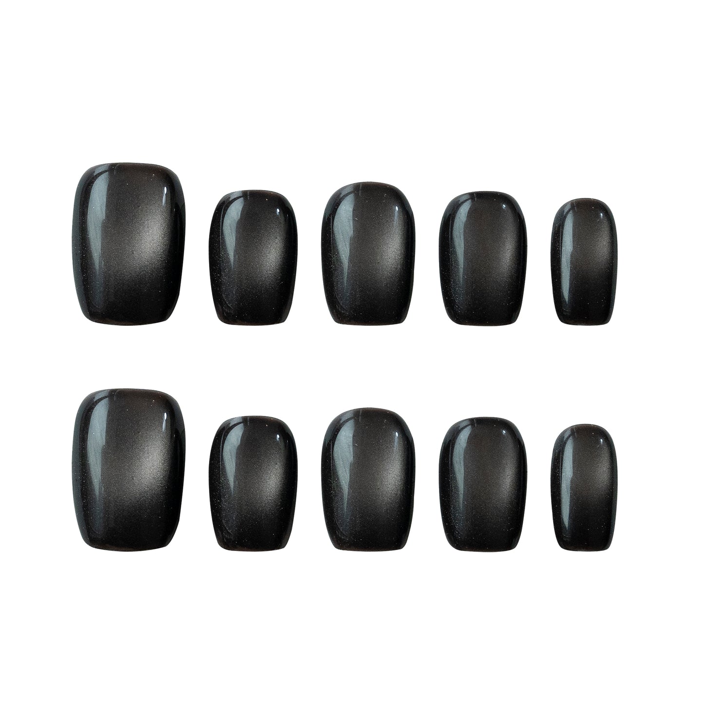 Squoval-Short Nail-Cat's Eye (10pcs) OMDXX085