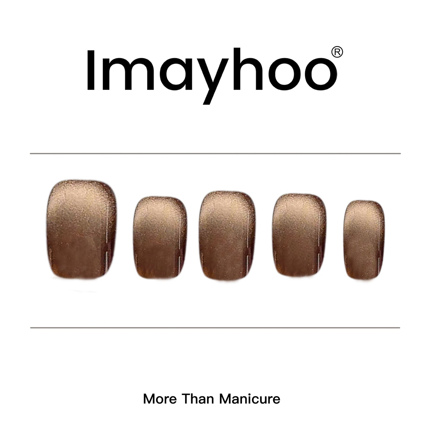 Squoval-Short Nail-Cat's Eye (10pcs) OMDXX094