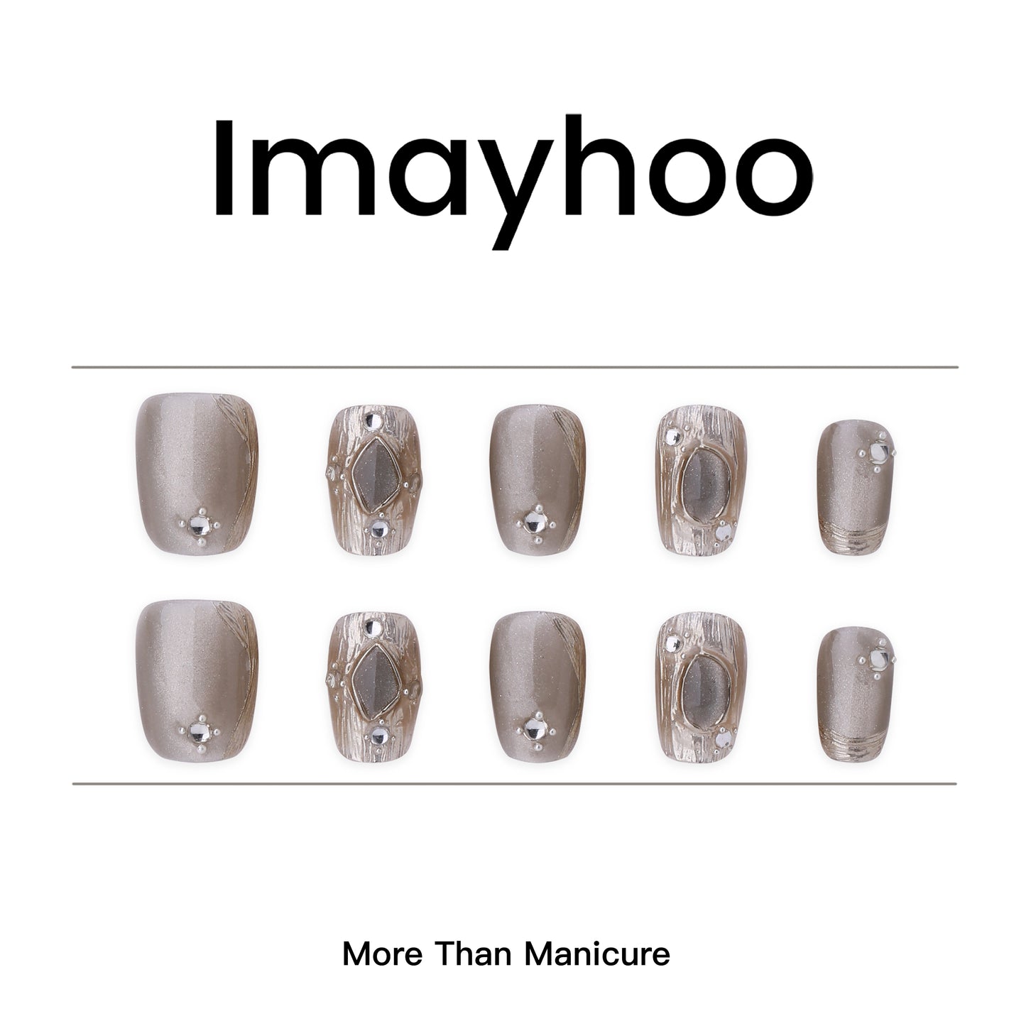 Short Square-Short Nail-3D Art (10pcs) OMDXX095