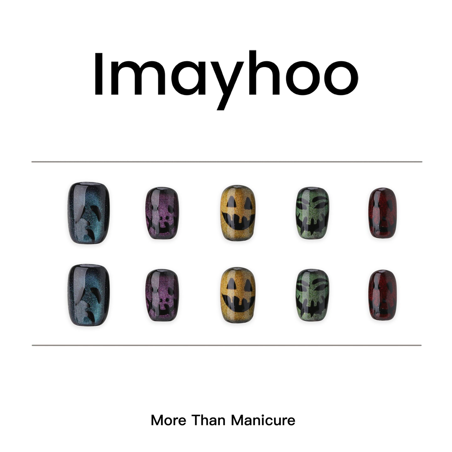 Squoval-Short Nail-Jump Color-Halloween(10pcs) OMGXX0172