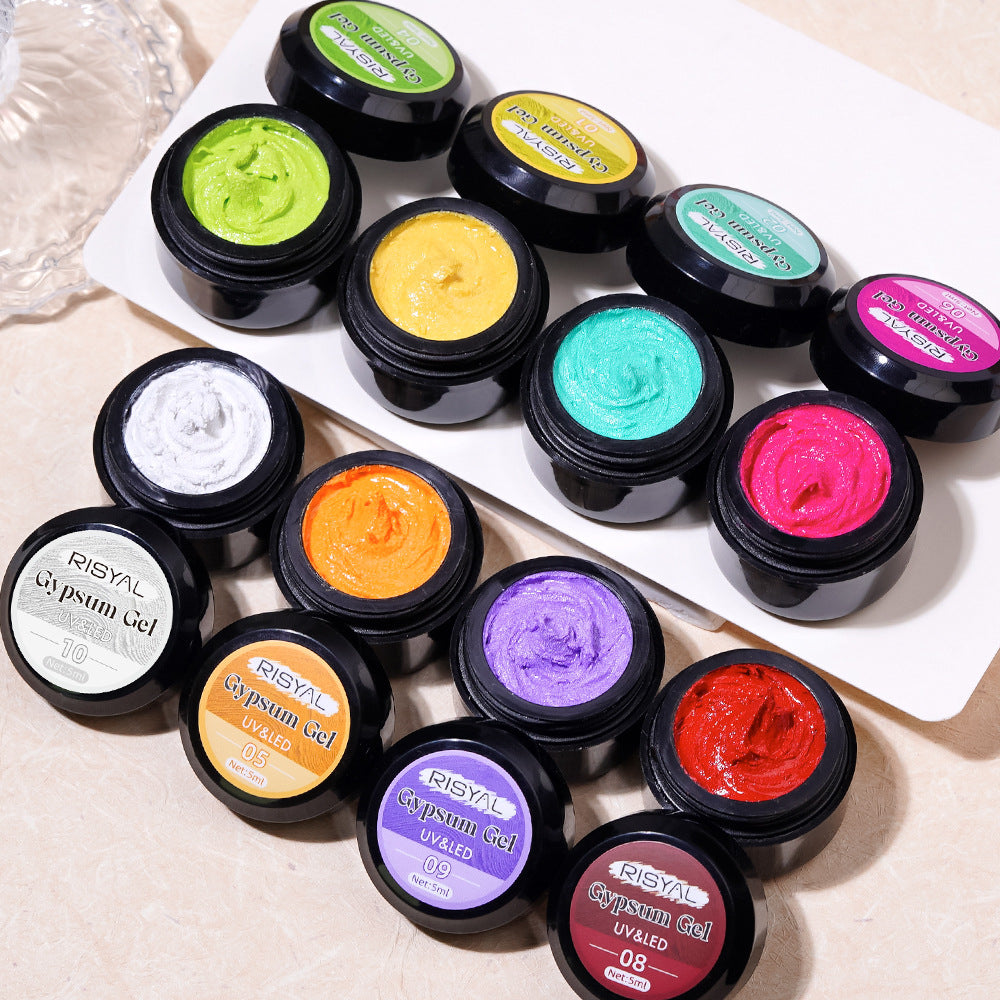 9 Colors Nail DIY Gypsum Gel