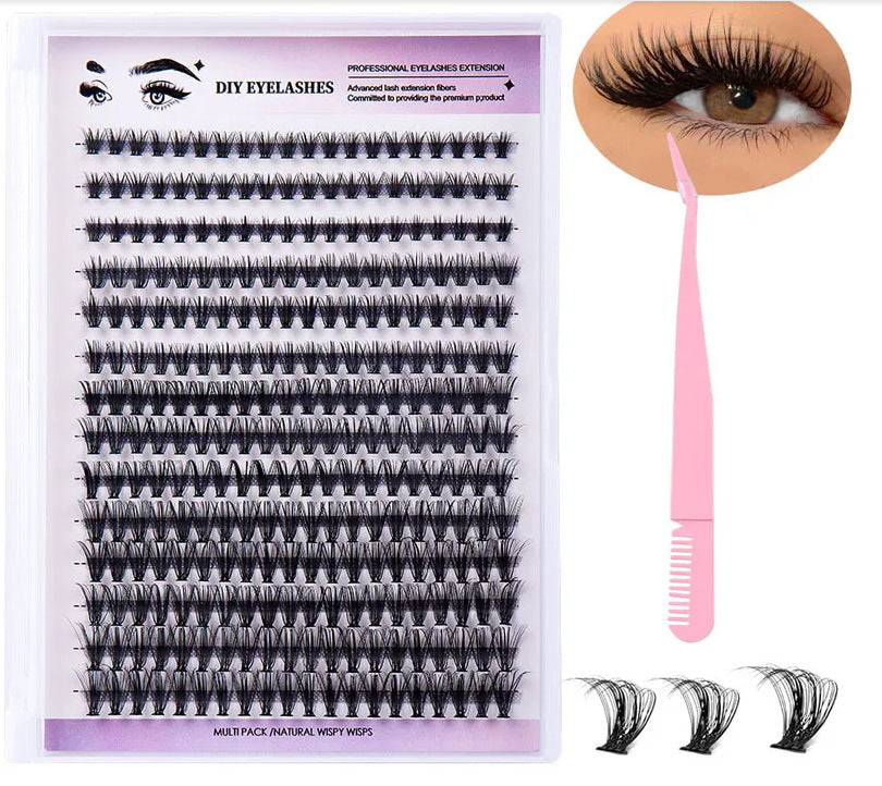 14 Rows Natural Diy Cluster Eyelashes
