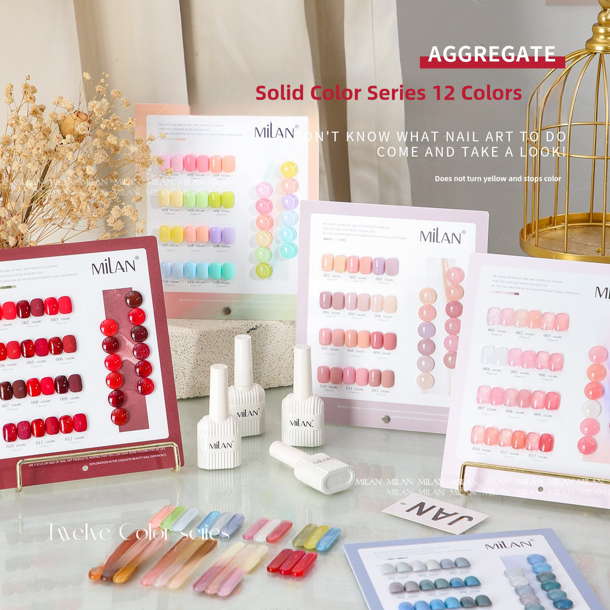 12 Colors Gel Polish Kit 15ml/pcs (with Display Board)
