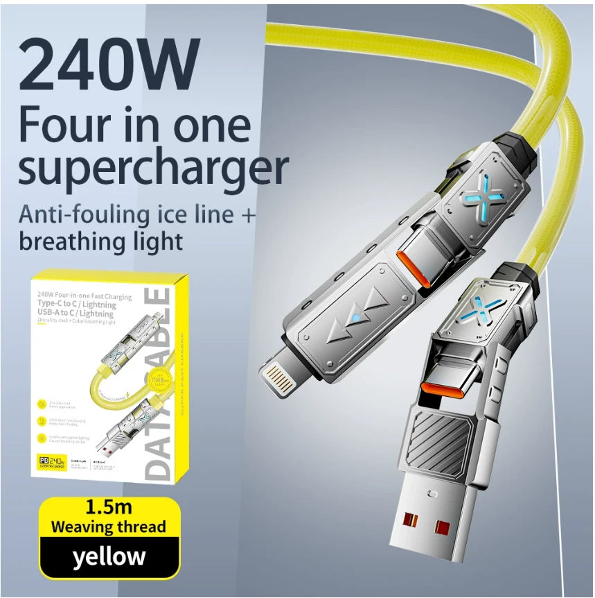 USB TYPE-C 4 IN 1 CABLE 1.5M 240W