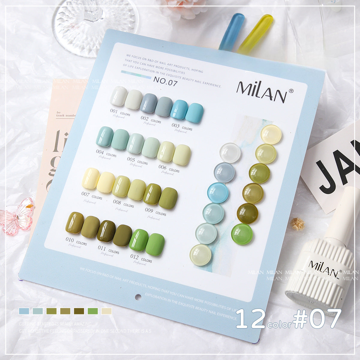 12 Colors Gel Polish Kit 15ml/pcs (with Display Board)