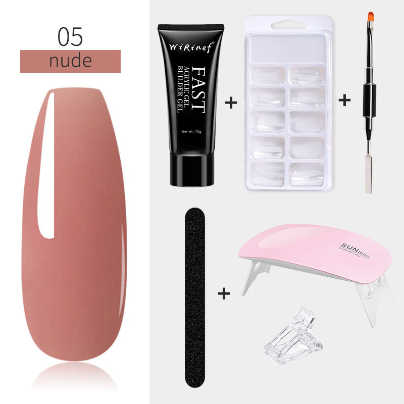 6 PCS Poly Extension Gel Nail Kit 15ml