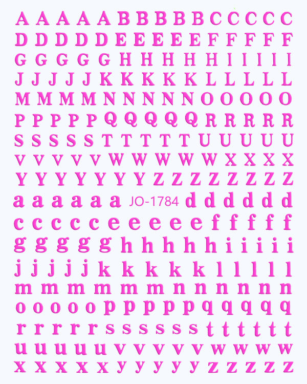 6 Colors Latters Nail Art Stickers